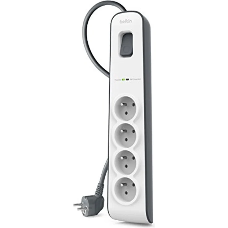 Belkin BSV400ca2M, Steckdosenleiste mit 4 AC-Ausgängen, Überstromschutz und 2 m Kabellänge – Bild 1