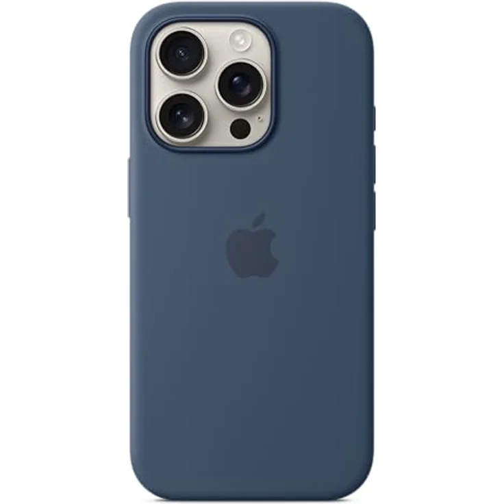 Apple iPhone 16 Pro Silikon Case mit MagSafe – Denim, recyceltes Silikon, Mikrofaser-Futter, MagSafe Integration – Bild 2
