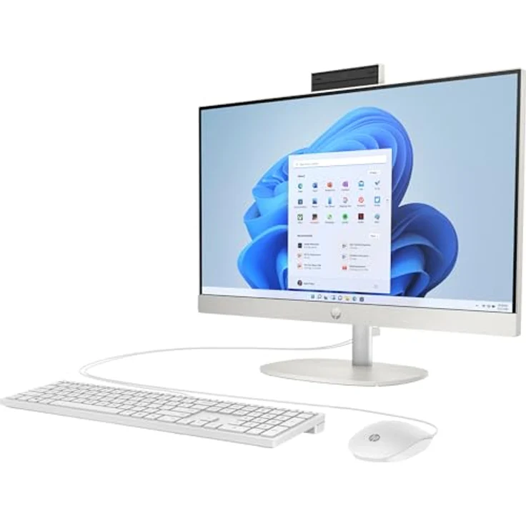 HP 24-cr0009ng All-in-One-PC, 60,5 cm (23.8"), AMD Ryzen™ 3, 8 GB RAM, 512 GB SSD, Windows 11 Home, Starry White – Bild 3