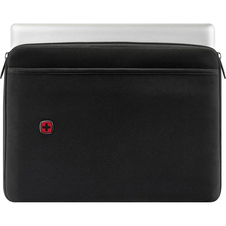 Wenger BQ Sleeve 14, Notebook Hülle für maximale Bildschirmgröße 35,6 cm (14"), schwarz, leicht und strapazierfähig mit zusätzlichem Fach für Zubehör