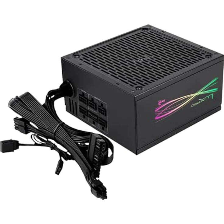 Aerocool LUXPRORGB850M, Semi-Modular RGB Netzteil 850W, 80Plus Bronze, ATX 3.0, PCIe 5.0, ARGB-kompatibel, 5 Jahre Garantie, Schwarz – Bild 1
