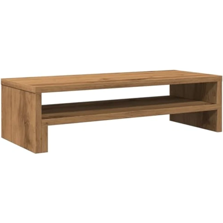 vidaXL Monitorständer Artisan-Eiche, 54x22x15 cm, Holzwerkstoff mit reichlich Stauraum, max. Belastbarkeit 25 kg – Bild 1