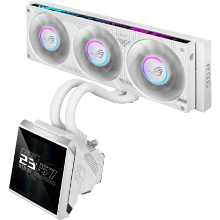 ASUS ROG Strix SLC IV 360 ARGB LCD All-in-One Flüssig-CPU-Wasserkühlung mit 720x720 IPS-Display, Kabelmanagement und Unterstützung für Intel LGA 1700 und AMD AM5 – Bild 1