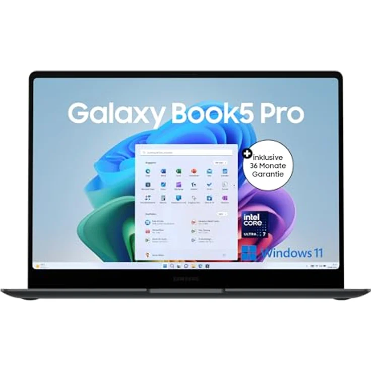 Samsung Galaxy Book5 Pro AI-Laptop, 14-Zoll-Display, Intel Core Ultra 7 Prozessor, 16 GB RAM, 512 GB Speicher, Moonstone Gray, 3 Jahre Herstellergarantie – Bild 1