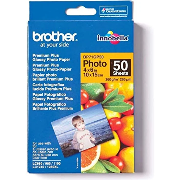 Brother BP71GP50 Fotopapier A6 50BL 260g-qm für MFC-6490CW DCP-375CW 6890CDW – Bild 2