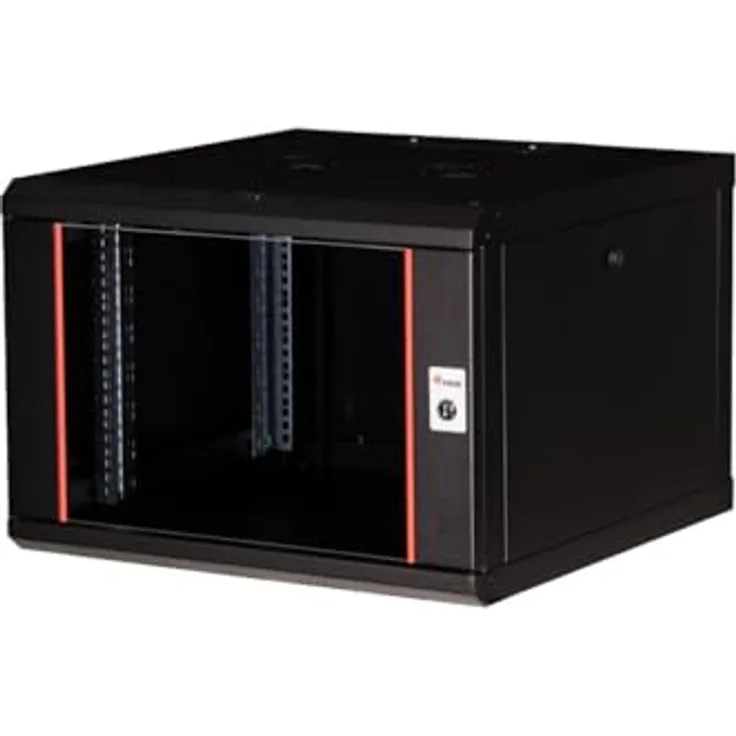 Equip EQUIP PRO Mount 19'-Schrank, 07HE, 600X600MM, RAL9005 SCHWARZ - Server-Zubehör mit gehärteter Glasfronttür