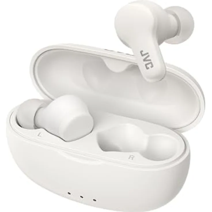 JVC HA-A7T2 Gumy Drahtlose Bluetooth Kopfhörer, 24 Stunden Akku (Weiß)