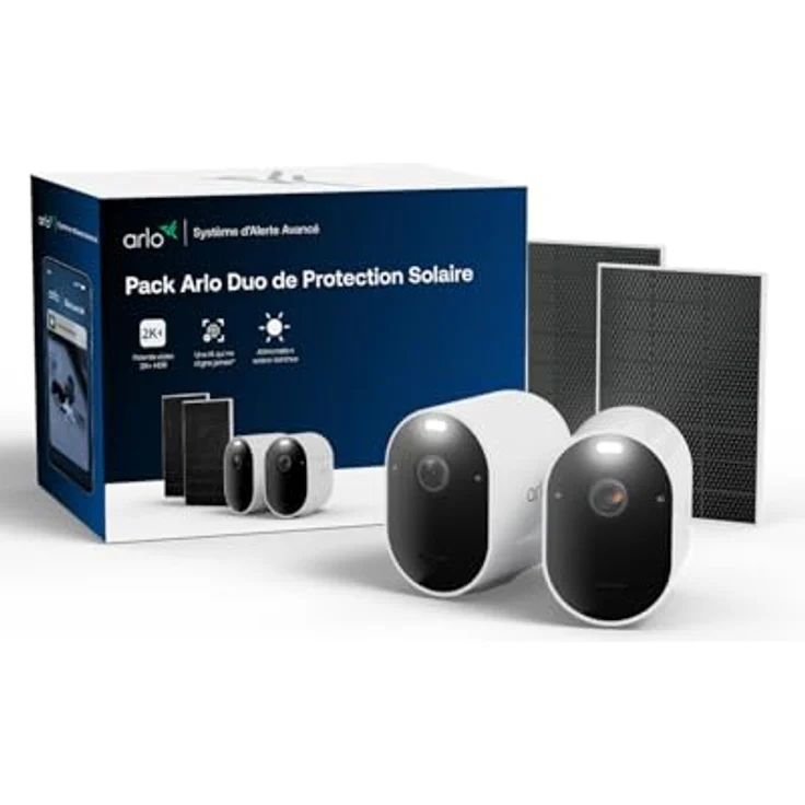 Arlo Pro 6 2K+ Überwachungskamera, 2er Set, IP-Sicherheitskamera mit 160° Weitwinkel, KI-gestütztem Early Warning System, integrierten Scheinwerfer & Sirene, verkabelt und kabellos – Bild 2
