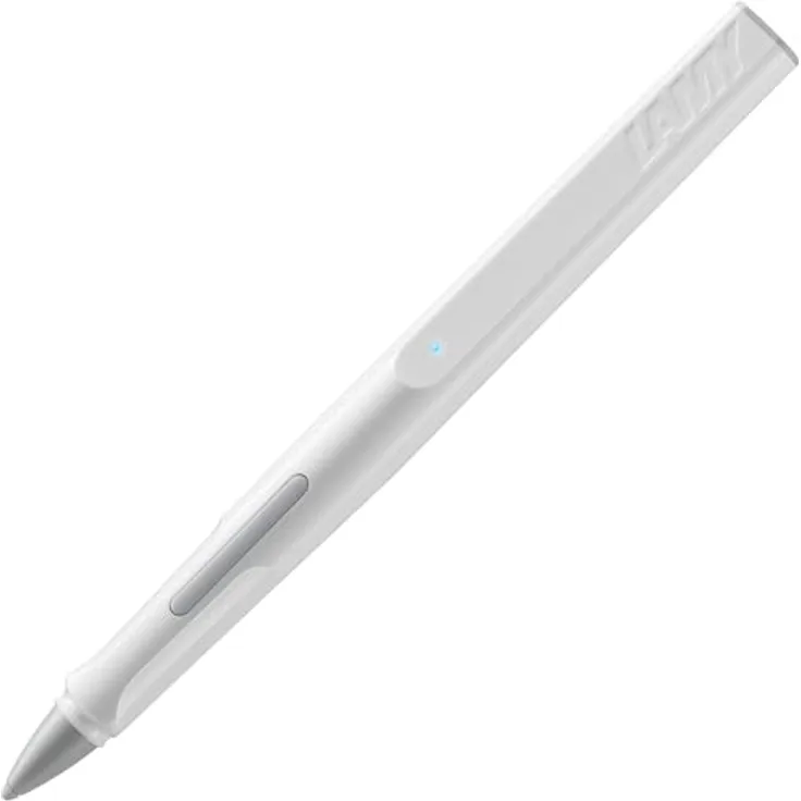 Lamy Safari Note+ White iPad Stift – iPad Pencil mit Palm Rejection, Druck- /Neigungssensitivität & bis zu 10 Stunden Akkulaufzeit