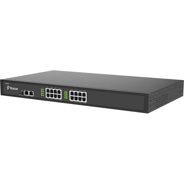 Yeastar VoIP-Gateway TA1600, 16xFXS RJ11 und 1xFXS RJ21, leistungsstarker Router mit SIP-Konformität und T.38 Faxunterstützung