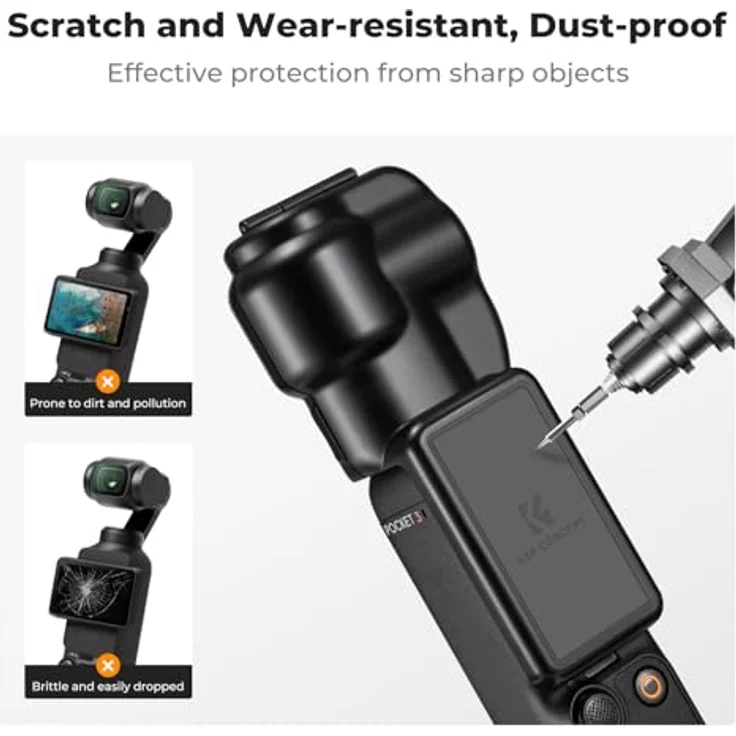 K&F CONCEPT Schutzhülle für DJI Osmo Pocket 3, Gimbalschutz mit Objektiv- und Bildschirmschutz, leicht und tragbar, hochwertiger Kunststoff – Bild 4