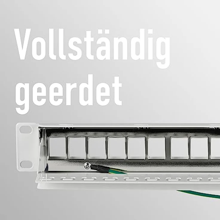 EFB-Elektronik Verteilerfeld Patchpanel 19 Zoll 1HE, 24-Port, grau, platzsparend und wartungsfreundlich – Bild 3