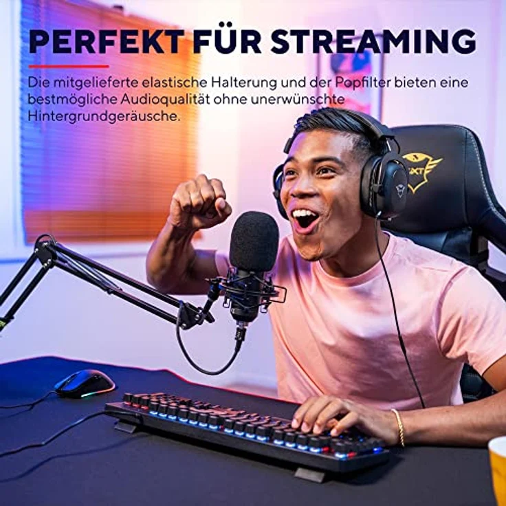 Trust GXT 252 Emita Plus Streaming USB Mikrofon Schwarz – Bild 3