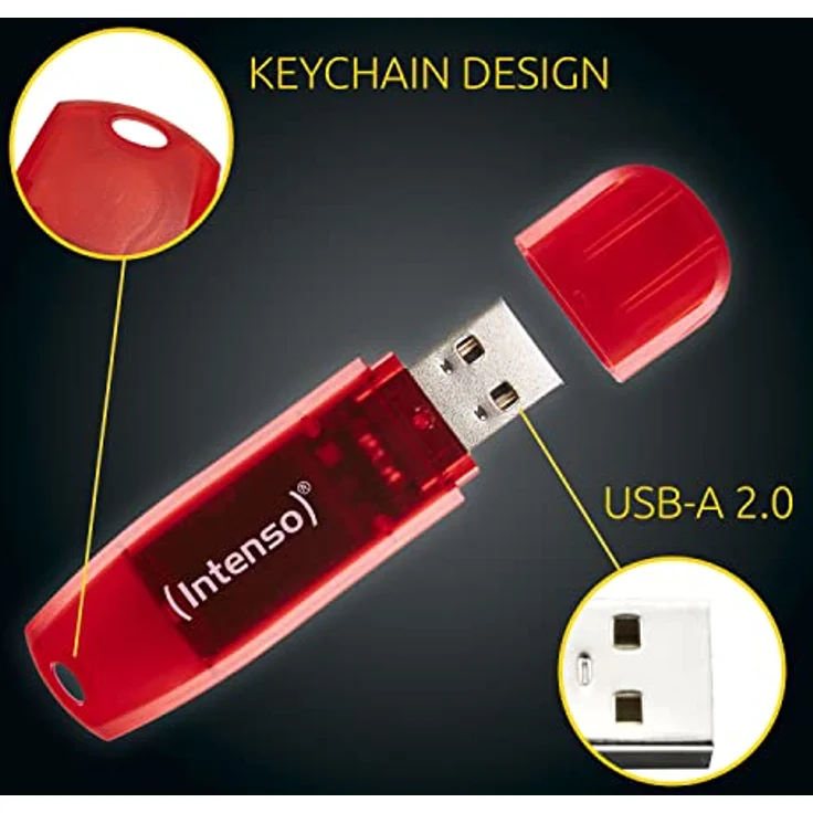 Intenso Rainbow Line 128 GB USB-Stick USB 2.0 rot – Bild 5