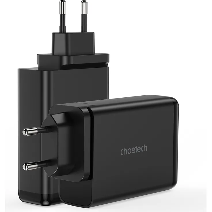 Choetech GaN Ladegerät PD6005, 140W, 4 Anschlüsse (2x USB C, 2x USB), schwarz