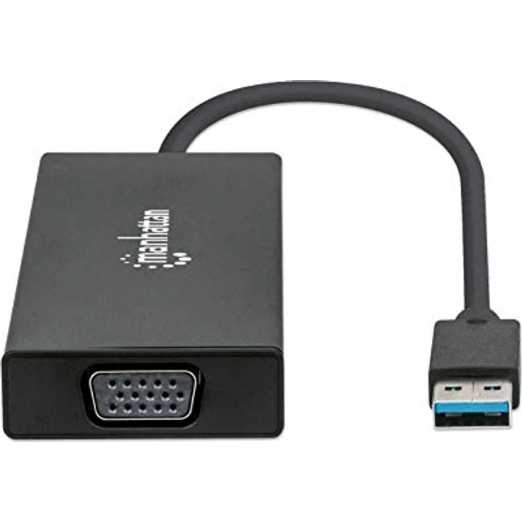 Manhattan USB-A Dock/Hub, Multiport-Adapter mit 5 Anschlüssen: Ethernet, HDMI, 2x USB-A, Aluminiumgehäuse – Bild 4