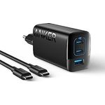 Anker USB C Ladegerät 67W, Anker 335 Netzteil mit PIQ 3.0, 3-Port Schnellladegerät, Für iPhone 16/15/14/13/12 Serie, MacBook Pro, iPad, Galaxy, Pixel