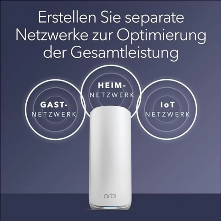 Netgear Orbi 870 Series (RBE872) 2er Set, WiFi 7 Router mit bis zu 21 Gbps, 360° Abdeckung, Weiss – Bild 8
