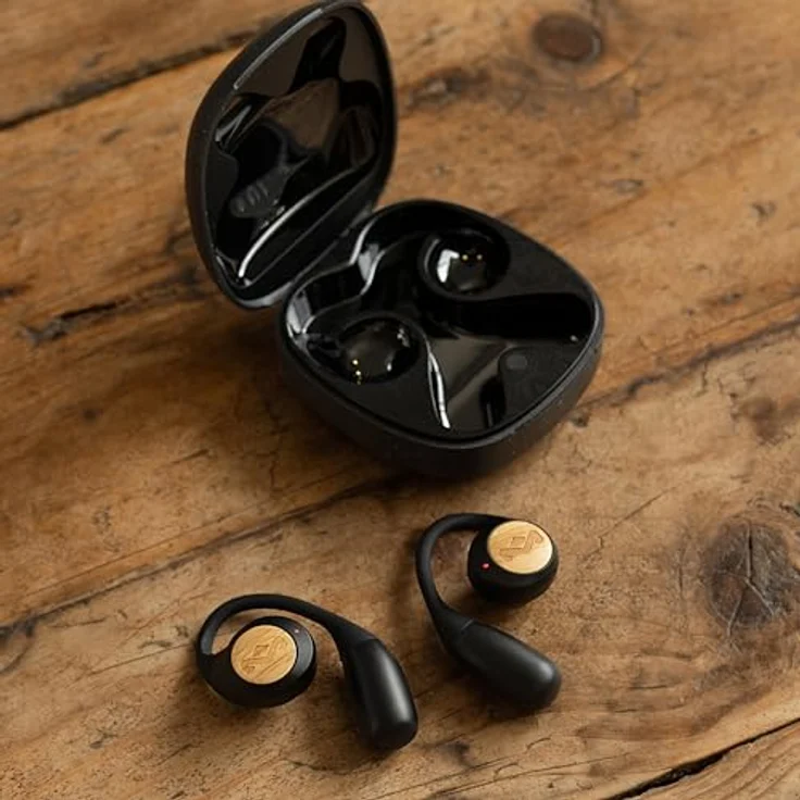 House of Marley Liberate Open Ear, Drahtlose Ohrbügel-Kopfhörer mit Open-Ear-Technologie, Schwarz, 20 Stunden Akkulaufzeit, Bluetooth 5.3 – Bild 7