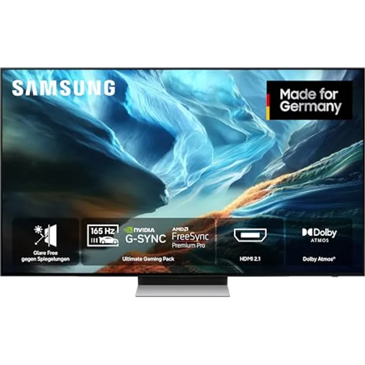 Samsung OLED S90H 4K 65 Zoll (163 cm) UHD Fernseher, Antireflexion, OLED HDR+, Ultimate Gaming Pack (NVIDIA G-SYNC & AMD FreeSync Pro), 165Hz, HDMI 2.1, Dolby Atmos, Smart AI TV