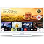 Cello White Traveller Smart TV 32 Zoll, 12 Volt mit WebOS, Bluetooth, Netflix und DAZN für Wohnmobile, Wohnwagen und LKW