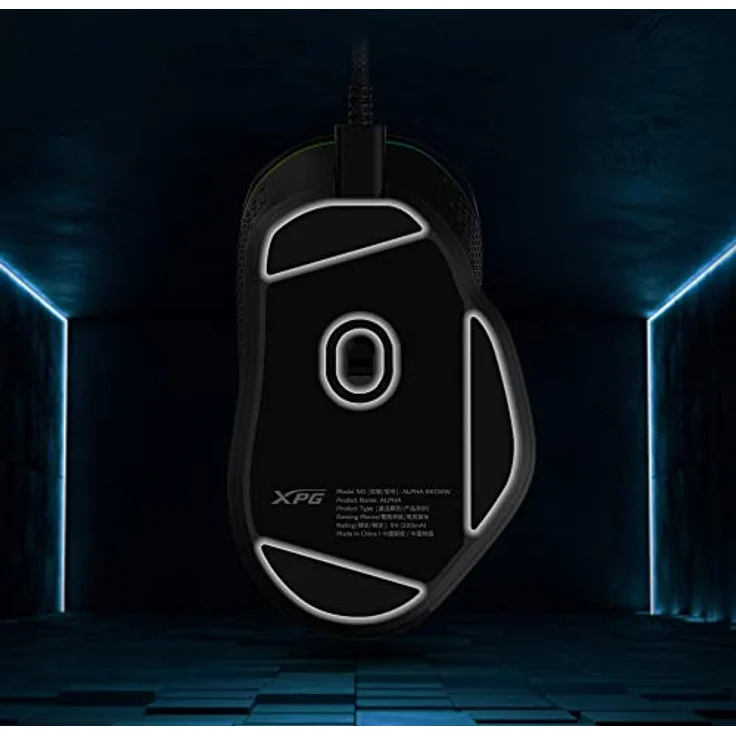 XPG Alpha Gaming-Maus, 16.000 DPI, 400 IPS, 6 programmierbare Tasten, ergonomisches Design (Alpha-BKCWW) – Bild 4