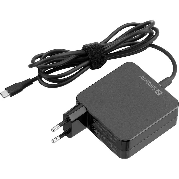 Sandberg USB-C AC Charger PD65W, 65 W Schnelles USB Ladegerät, Schwarz