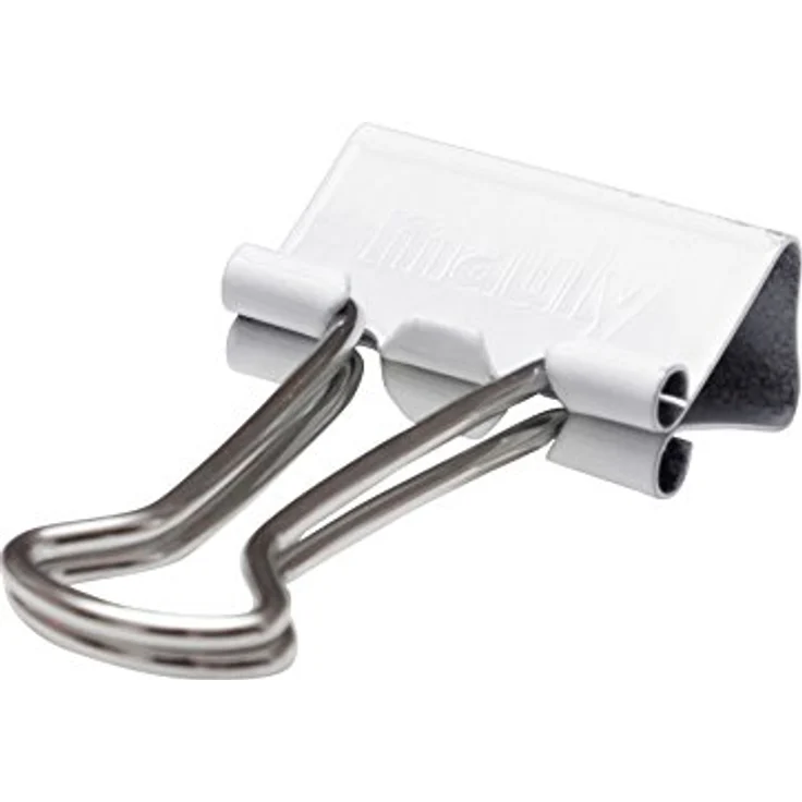 Maul Original Mauly Klemmer (12 Stück) 19 mm | Befestigung mit 7 mm zum Klemmen von bis zu 70 Blatt Papier | vielseitig einsetzbar | Weiß – Bild 2