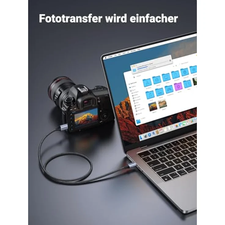 UGREEN Micro B auf USB C Kabel, 10 Gbps Datenübertragung, Nylon, 1M, kompatibel mit USB 3.0 Festplattengehäusen – Bild 5