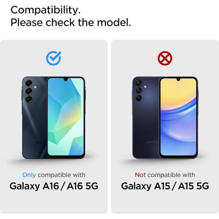 Spigen Glas.tR Slim Schutzfolie kompatibel mit Samsung Galaxy A16, Galaxy A16 5G, 2 Stück, Kratzfest, 9H Härte Folie – Bild 2