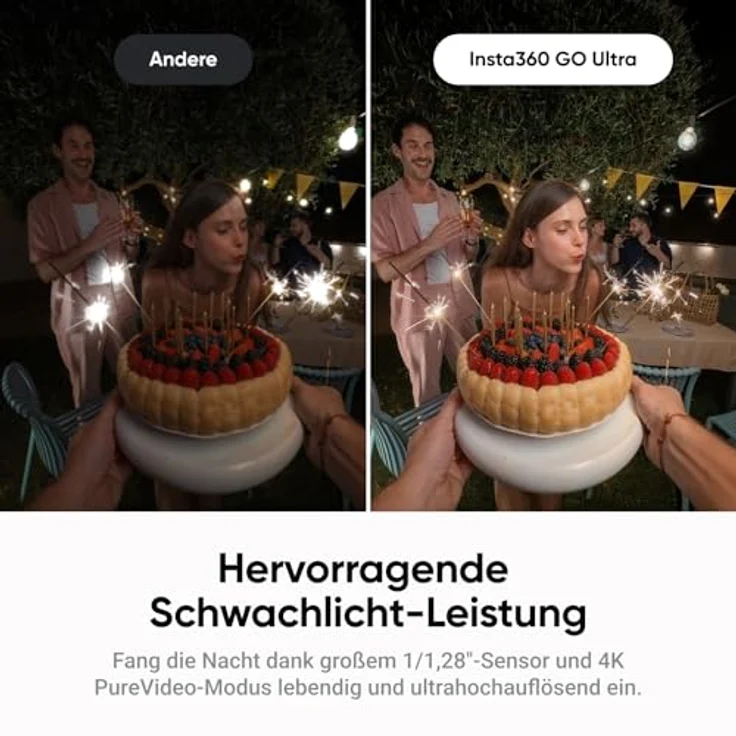 Insta360 GO Ultra Creator-Bundle, freihändige 4K Mini-Cam in Nachtschwarz, 200 Min Akku, FlowState-Stabilisierung, 10 m wasserdicht, ideal bei schwachem Licht – Bild 5