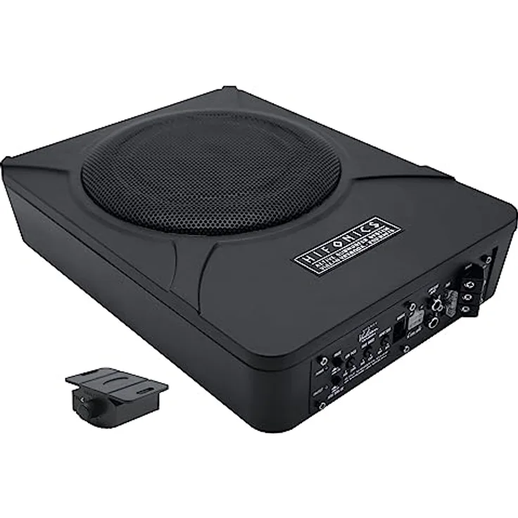 Hifonics VRX1000A, Aktiv-Subwoofer mit 300 W max., 10 Zoll, Bass-Boost bis 12dB, Lowpass 50-150 Hz, Auto Turn-On
