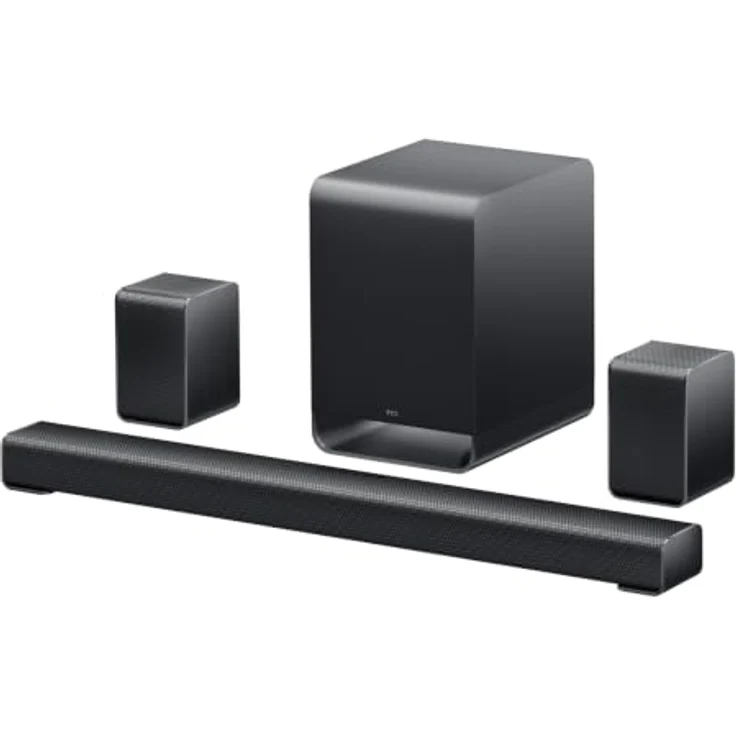 TCL S65K 5.1-Kanal-Dolby-Atmos-Soundbar mit kabellosem Subwoofer und speziellen Surround-Lautsprechern – Bild 1