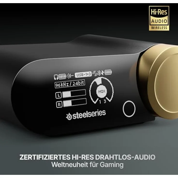SteelSeries Arctis Nova Elite, Kabelloses Gaming Headset mit 96-kHz/24-Bit-Sound, Active Noise Cancelling, Weiss – Bild 3