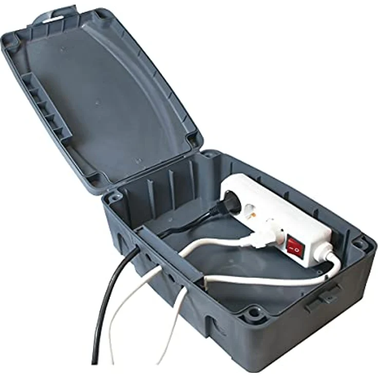 LogiLink LPS223 - wetterfeste Elektronik Box für den Aussenbereich (Outdoor) in grau mit Staub und Spritzwasserschutz (IP54), 32x21x11.5cm – Bild 4