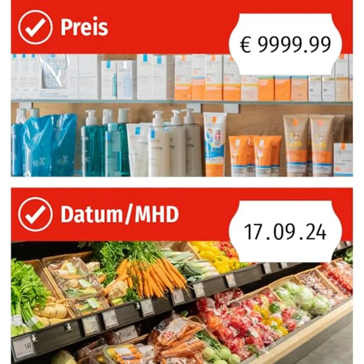 METO Starter Kit Basic S 822, Beschriftungsgerät für industrielle Anwendungen, 1-zeilige Druckfunktion, inkl. 11 Etiketten, Silber – Bild 6