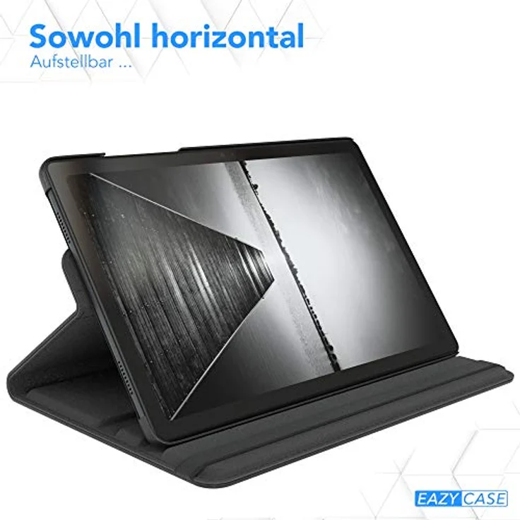 EAZY CASE - Tablet Hülle kompatibel mit Samsung Galaxy Tab A7 - mit Standfunktion, Schutzhülle mit Sleep und Wake Funktion, Tablet Case, Tablet Klapphülle aus Kunst Leder - Uni Schwarz – Bild 4