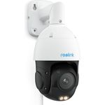 Reolink 4K 8MP UHD PTZ Outdoor Überwachungskamera PoE mit 5X 3D optischem Zoom, Auto-Tracking, Farbnachtsicht, smarte Personen-/Fahrzeug-/Tier-Erkennung, Zwei-Wege-Audio, 24/7 Aufzeichnung, RLC-823S1 in silber