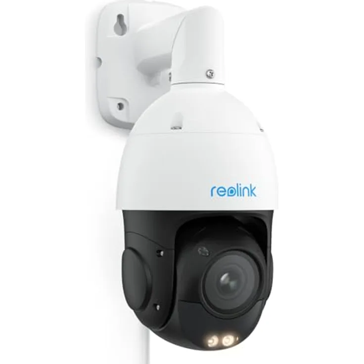 Reolink 4K 8MP UHD PTZ Outdoor Überwachungskamera PoE mit 5X 3D optischem Zoom, Auto-Tracking, Farbnachtsicht, smarte Personen-/Fahrzeug-/Tier-Erkennung, Zwei-Wege-Audio, 24/7 Aufzeichnung, RLC-823S1 in silber