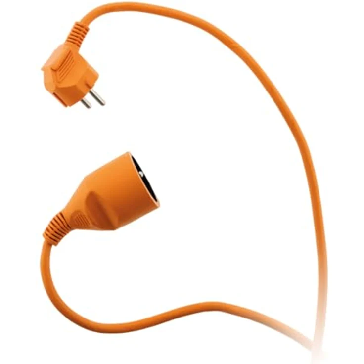 Zenitech Verlängerungskabel 16A HO5VV-F 2x1,5mm², witterungsbeständig, 45m Länge, orange, für Rasenmäher & Grills, NF- & CE-normiert – Bild 3