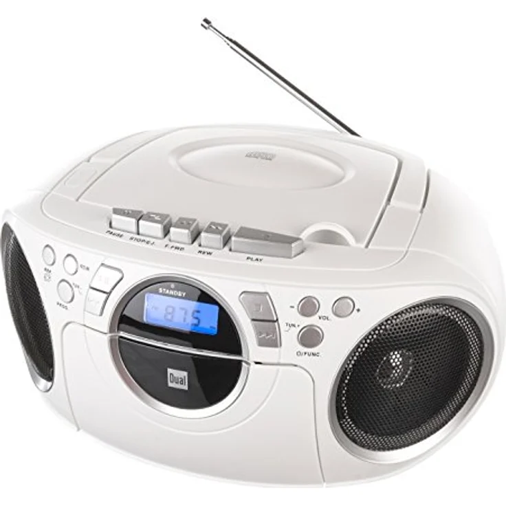 Dual P 70 Tragbares Radio mit UKW (FM), MW, CD-Player weiß – Bild 3