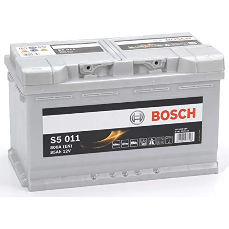 Bosch S5 011 Autobatterie 12V 85Ah 800A, wartungsfrei und korrosionsbeständig