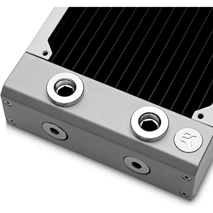 Odestar EK Water Blocks 3831109839133 Radiator für PC Wasserkühlung, 44 mm Dicke, G1/4-Zoll-Gewindeanschlüsse, 16 Kupferrohre – Bild 2