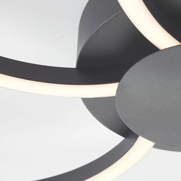 Brilliant LED Deckenleuchte Fico 65 cm, dimmbar, CCT-Farbanpassung, Nachtlicht, Aluminium, schwarz – Bild 3