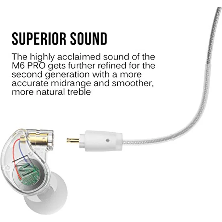 MEE audio, M6 PRO 2. Generation Universal In-Ohr-Monitor 5 farblos – Bild 4