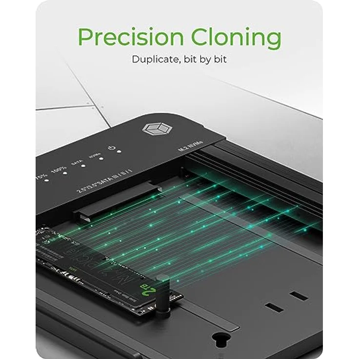 ICY BOX HDD/M.2 NVMe SSD Docking Station USB 3.2 Gen 2 (10 Gbit/s), Festplatten Klonstation & Lesegerät (SATA 2,5 / 3,5 Zoll & M.2 NVMe / SATA SSD), Zweiwege Klonen, USB-C & USB-A, IB-2915MSCL-C31 – Bild 5