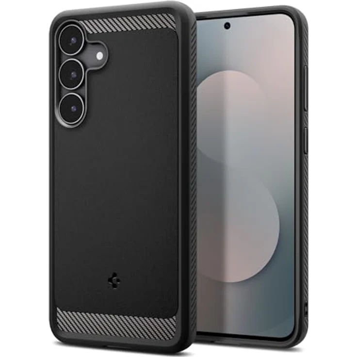 Spigen Rugged Armor Hülle für Samsung Galaxy S25 FE - Fallschutz in Militärqualität, Matte Black – Bild 1