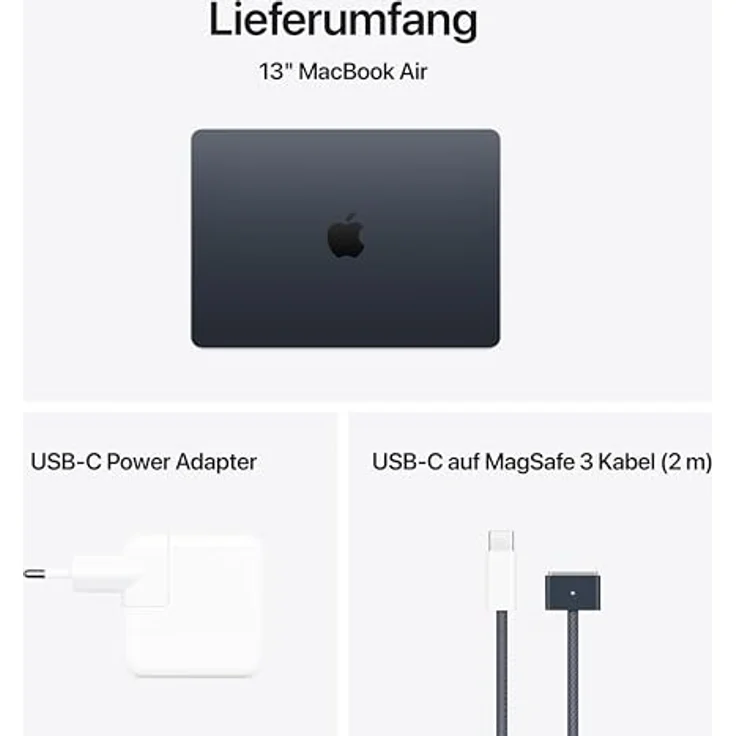 Apple Macbook Air 13.6" - M4 10-Core CPU 10-Core GPU - 16 GB - 512 GB SSD - Mitternacht 2025 – Bild 6