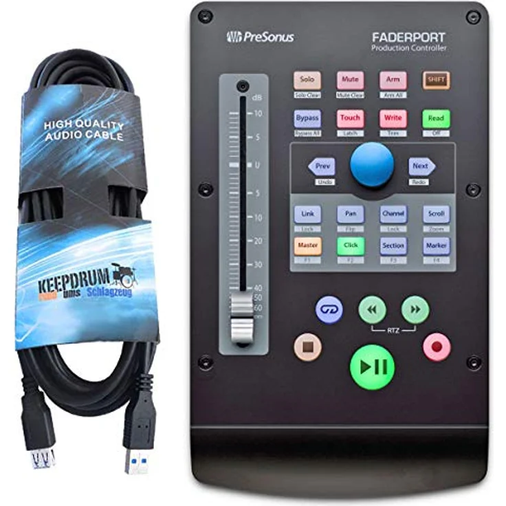 Presonus Faderport V2 DAW-Controller + Keedprum USB Verlängerungskabel – Bild 1