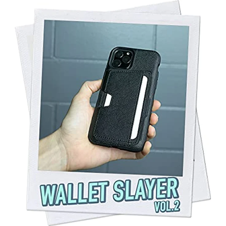 Silk Smartish Apple iPhone 11 Pro (5.8'') Wallet Hülle - Q Kreditkartentasche [Schlanke Handyhülle mit Kickstand I Grip Cover Bumper] - Wallet Slayer Vol.2 - Black Tie Affair - Q19-BLACK – Bild 2